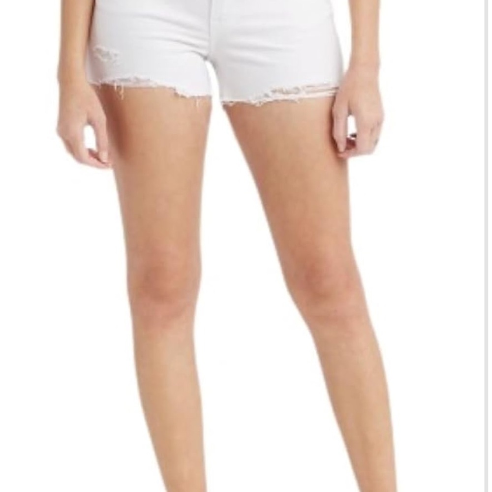 Levi’s High-Rise Shorts White Distressed Sz 28